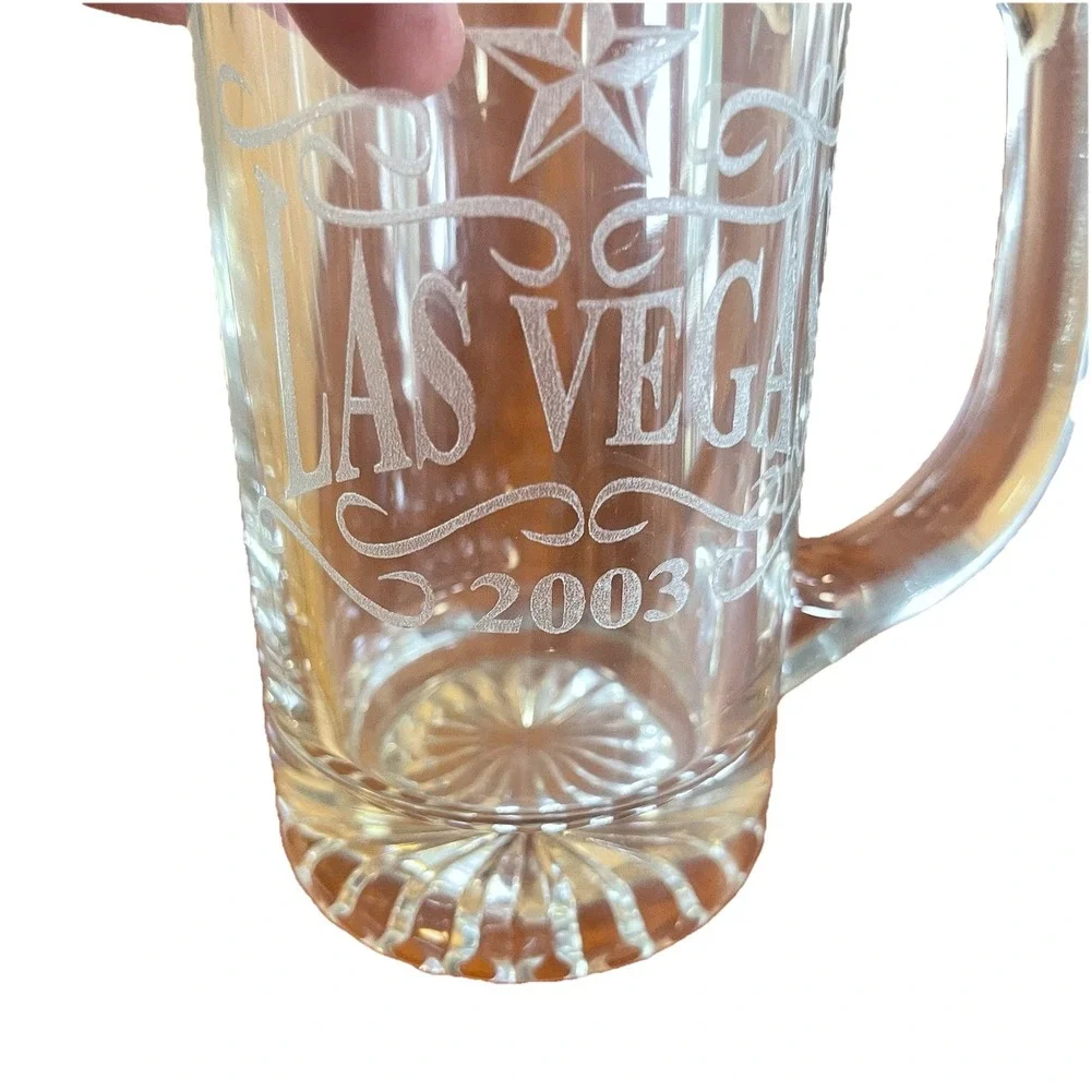 Las Vegas Etched Glass‎ Beer Mugs 5.5